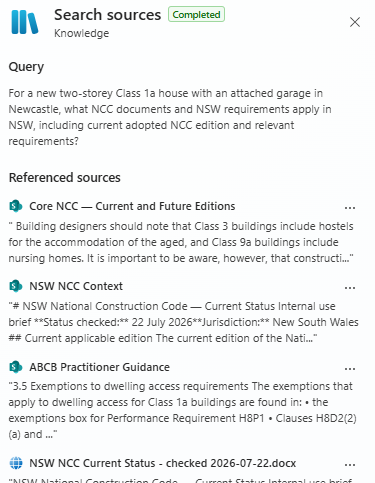 Nat's answer showing the referenced sources it searched and drew on